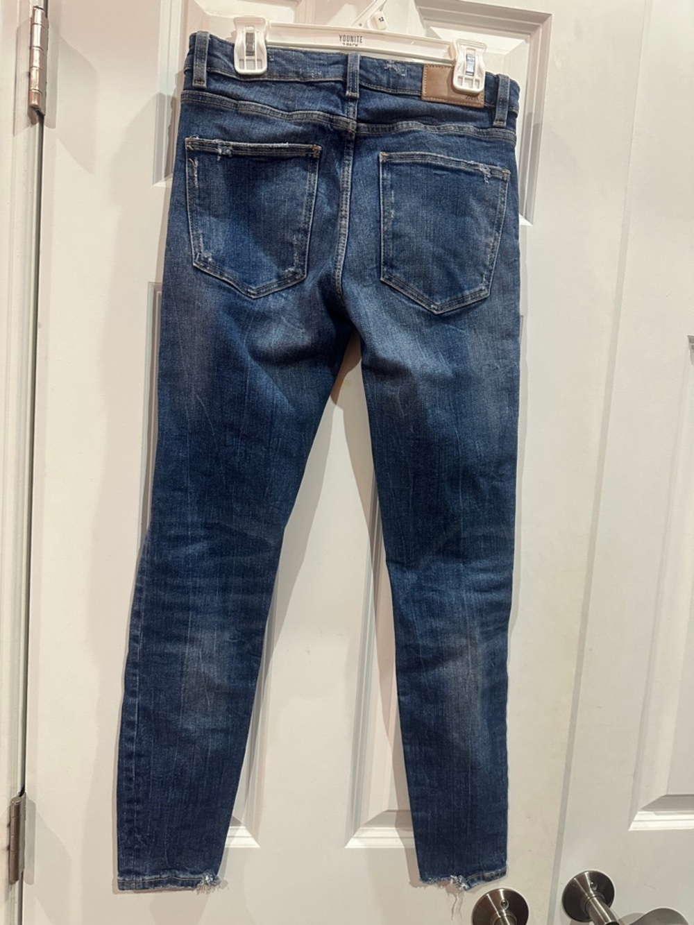Zara Dark Blue Distressed Skinny Jeans size 4 - Picture 8 of 8